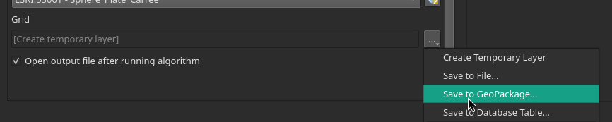Save layer to geopackage